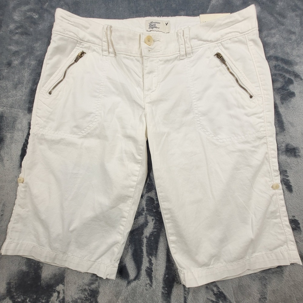 American Eagle Outfitters NWT Y2K Live Your Life Bermuda Midi Shorts Sz 2 Womens